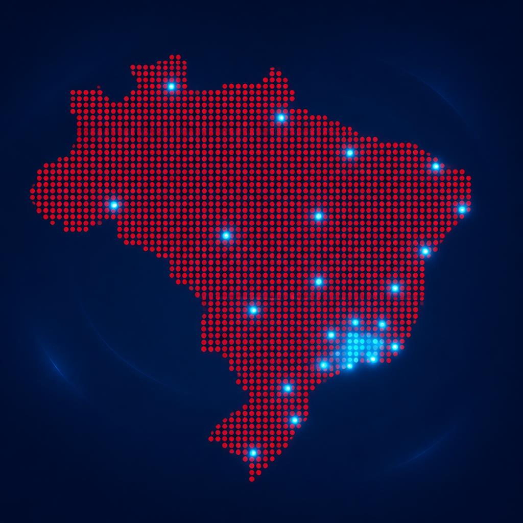 Mapa do Brasil destacando as cidades onde o Grupo ABZ atua
